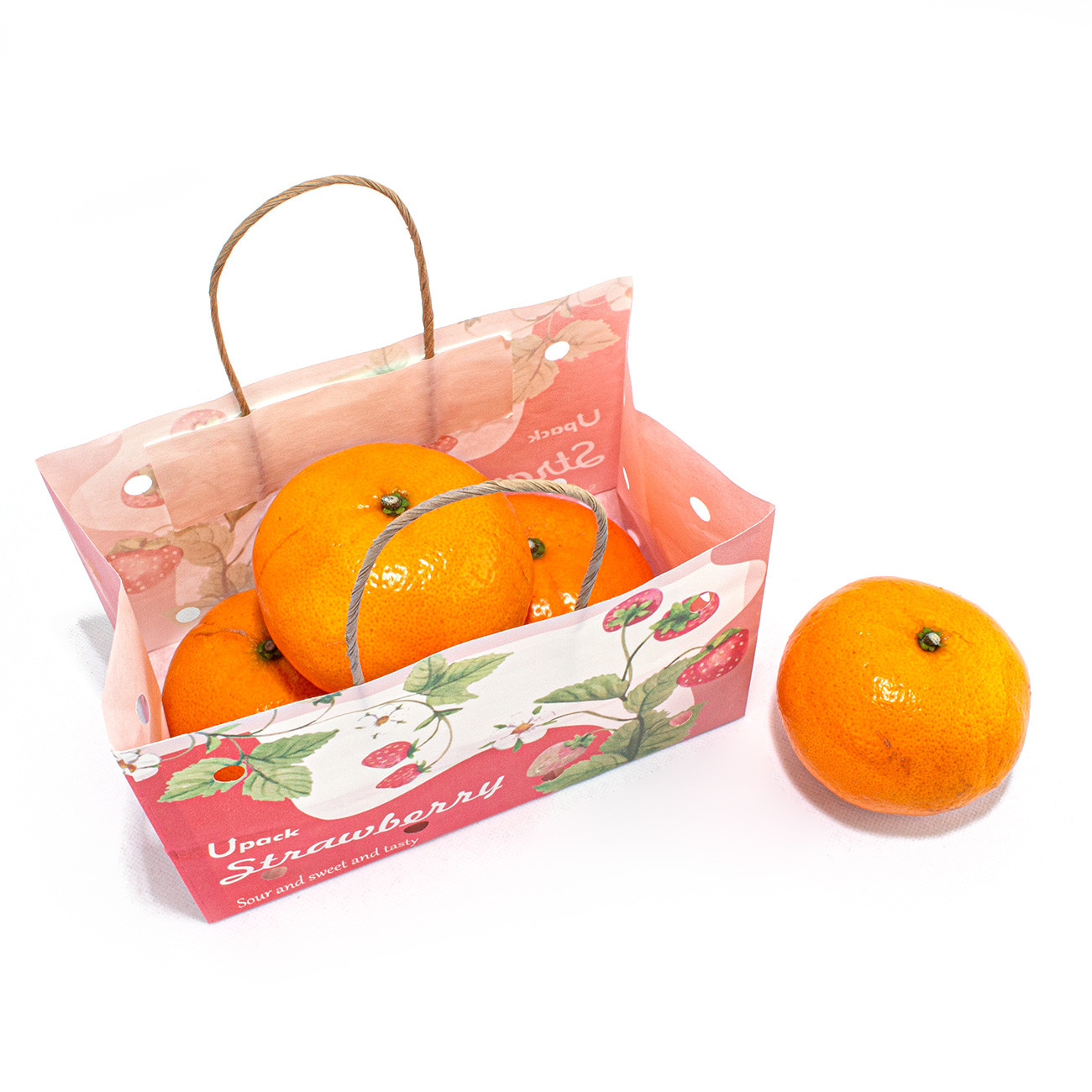 Eco Friendly Water Based Soy Ink Paper Bags For Fruits And Vegetables