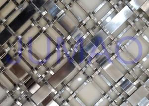 Quality Silver Wire Mesh Grille Inserts For Cabinets , Luxury Yachts Decorative Metal Mesh wholesale