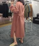 Mid-Length Slim Woolen Coat for Women End Cashmere Coat Standard Thickness
