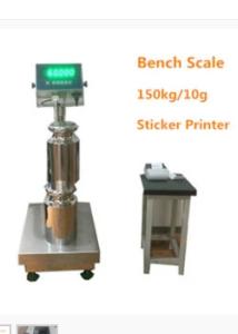 Quality 150Kg Bench Platform Weighing Scale Heavy Duty WF4050 With Sticker Printer wholesale