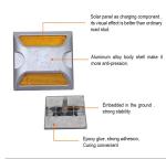 Warning Road Cone High Visible Aluminum Road Stud Cat Eyes 100x100x25mm for Road