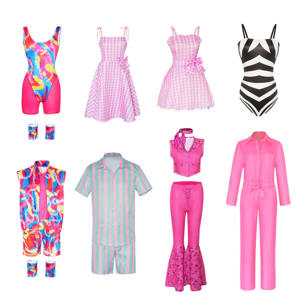 PERFORMANCE Adults Halloween Pink Dress Hood Costume for Adult Cosplay Party Dress