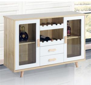 Quality Mdf Modern Oak Wine Buffet Hutch Kitchen Furniture wholesale