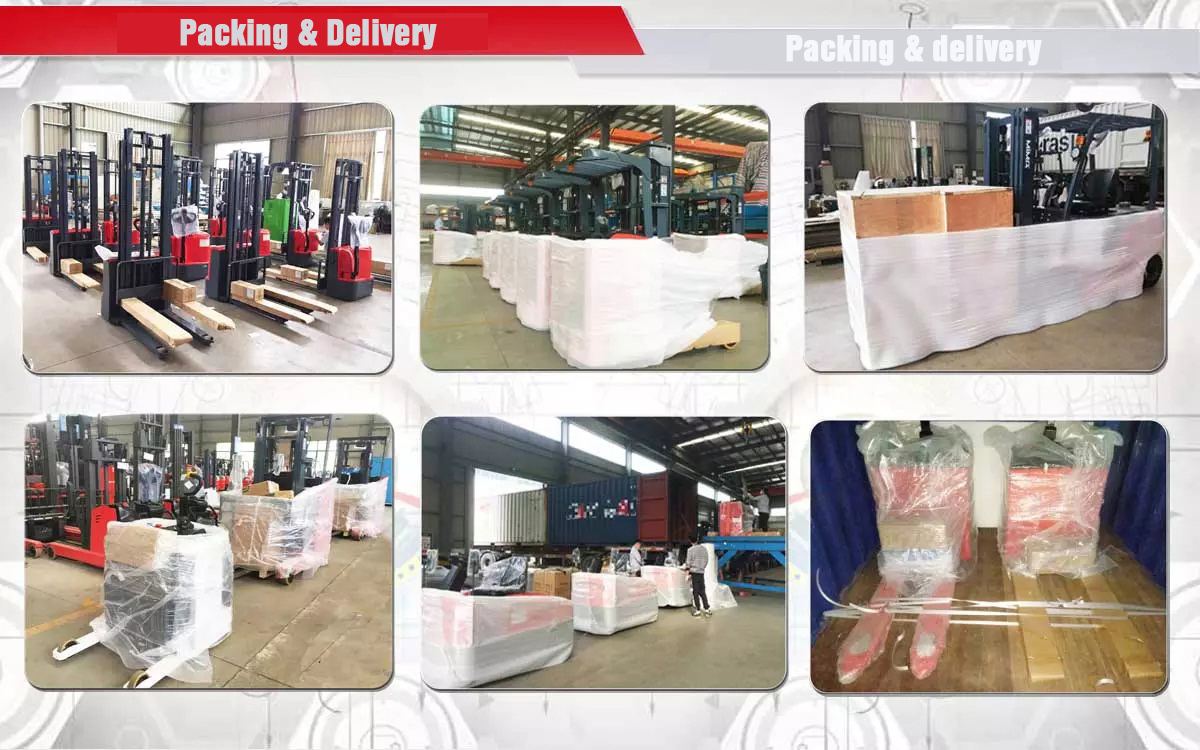 Electric Stacker 1500kg 2000kg Heavy Duty Type Electric Drive and 550/685mm Fork Width