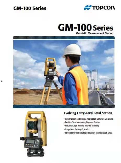 Topcon GM100 Series 1" Total Station -20 To +60ºC (-4 To +140ºF) Operating Temperature Topcon GM101
