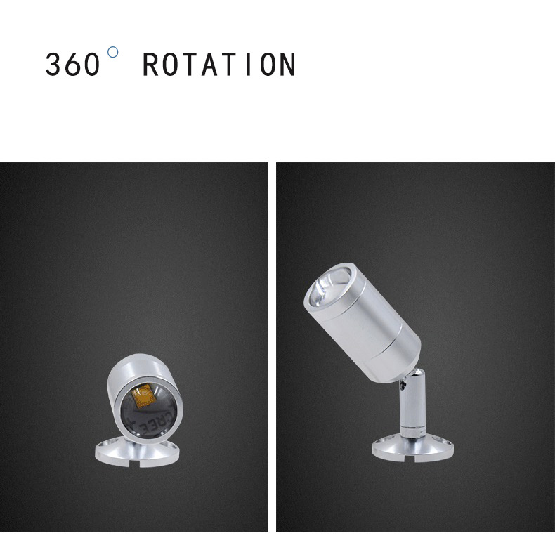 Modern 3W LED Ceiling Spotlight 3000K-6000K Aluminum 80Ra 30 000-Hour Lifespan