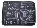 Printing Black Microfiber Dish Drying Mat Super Absorbent Pad