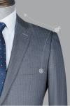 Men's Formal Suits Long Coats with Stand Collar and Professional Winter Business