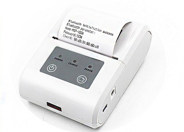 Android 2 Inch USB Receipt Printer With Rechargeable Lithium Battery 1000mAh