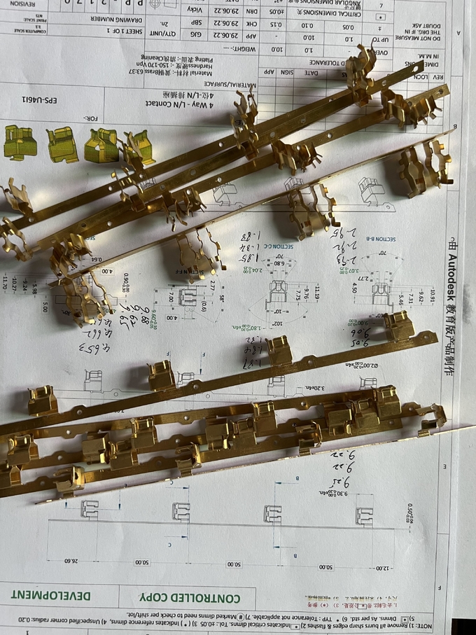 OEM professional sheet metal laser cutting service stamping parts spring brass copper clamp contact