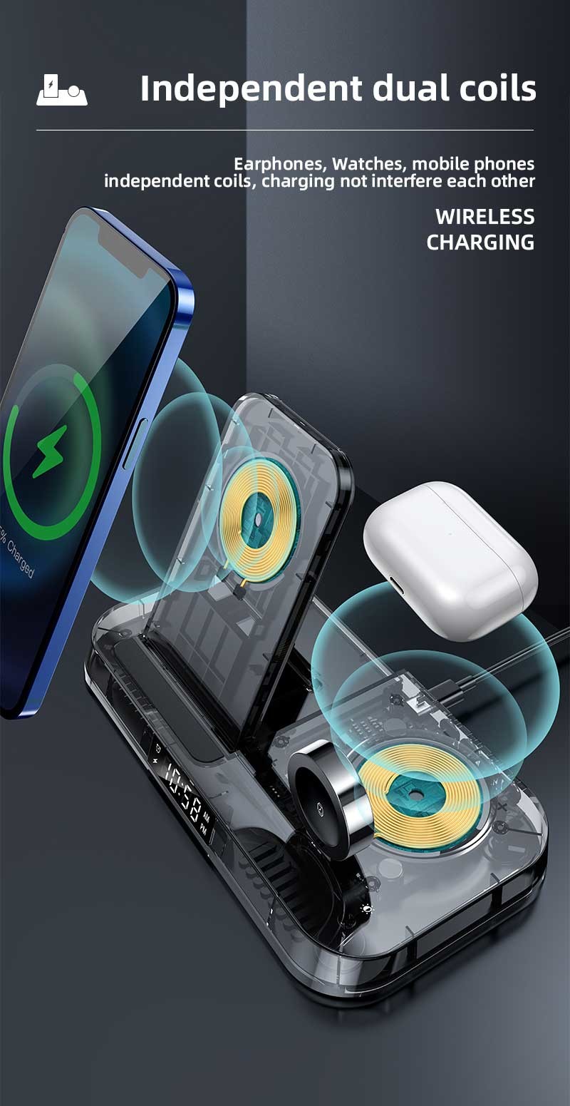 4 in 1 Fast Charging Multi Function Wireless Charger