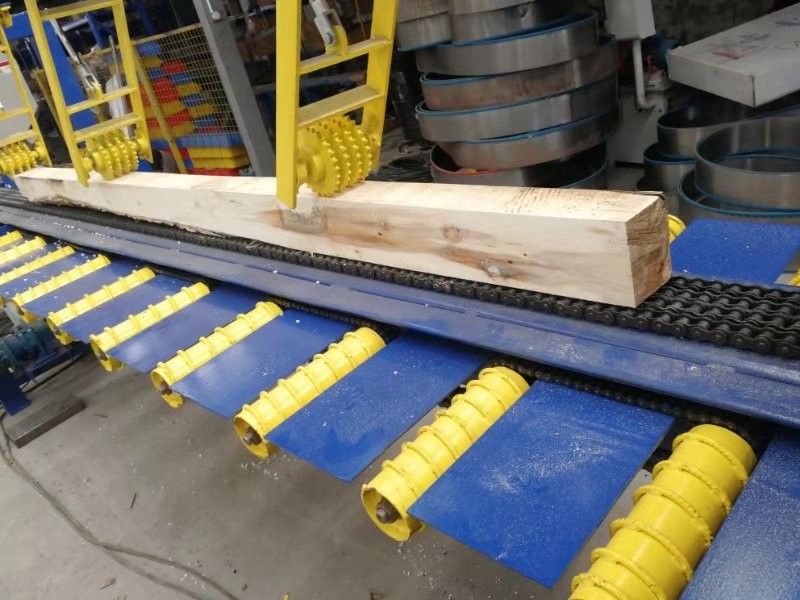 Twin Vertical Double Slabber Sawmill Machine SLS350, Automatic Twin Heads Band Saw Machine