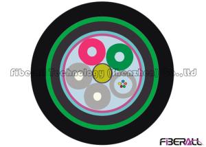 Quality GYTA53 Outdoor Fiber Optic Cable With Two Layer Metal Tape Loose And Two Jacket wholesale