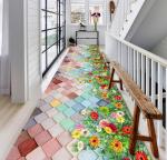 3D Plant Flower Cut Entrance corridor corridor stairway Commercial Floor Mat