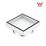 Brass Forging Pop Up Floor Drain Square Electroplating 115 * 115 * 47mm