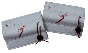 Quality Garment / Suitcase Embossed Leather Patches Metal Muds , Personalized wholesale