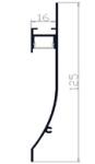 Frameless LED Floor Channel Aluminium Alloy Surface Mounted For Skirting Board