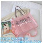 Wholesale Summer Clear Mesh PVC Beach Bags Transparent Design Tote Bags Women