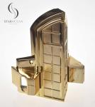 PP Regeneration Material Geometric Grid Pattern Funeral Coffin Decoration Supply