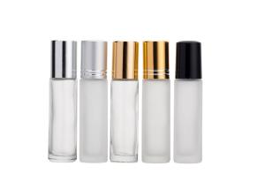 Quality Easy Refill Essential Oil Glass Bottles 4ml - 10ml Frost Clear For Cosmetic Packing wholesale