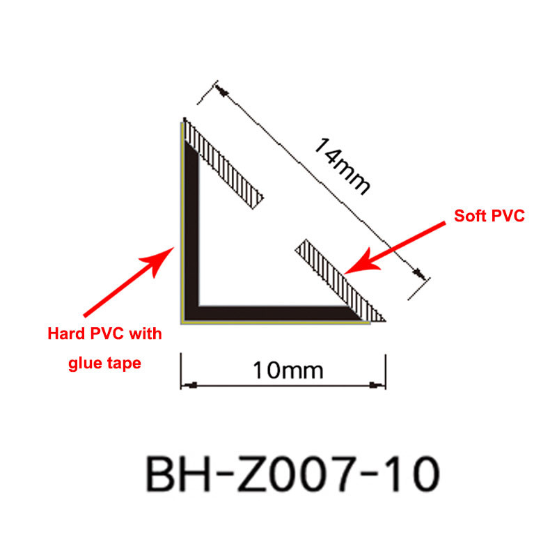 Co Extruded Triangle PVC Fire Resistant Seals Soundproof Anti Smoke
