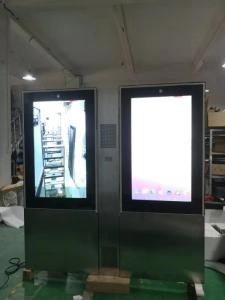 Quality Outdoor Floor Standing Advertising Player Lcd 55&quot; Aluminum Alloy Material 50/60 HZ wholesale