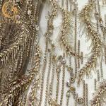Customized 3D Embroidery Lace Fabric For Party Dresses