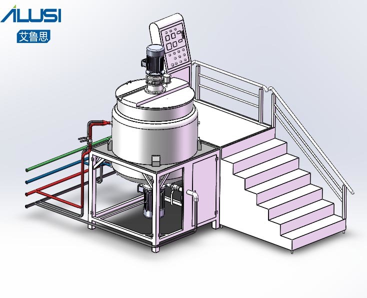 5000L Stainless Steel Blender Mixer Industrial Mixing Tanks Liquid Soap Shampoo Detergent Making Machine