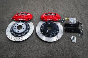 Quality Big Brake Kit For Cadillac CT4 Instlled TEI Racing P60S Forged 6 Piston Calipers wholesale