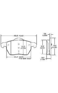 Quality Volkswagen Passat B5 Vw Brake Pads Replacement D840 4B0698151E Front wholesale