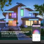 24w Tuya Smart Ceiling Light Colorful Rgb Remote Control Smart Light Led Modern