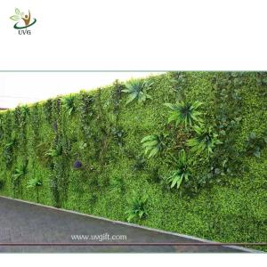 Quality UVG green leaf artificial grass wall with high imitation plants for outdoor decoration GRW01 wholesale