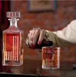 Glass Bespoke 450ml Decanter Whisky Glass Bottles With Customer Logo