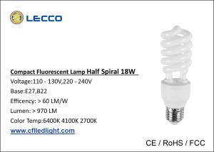 Quality CFL Compact Fluorescent Lamps / Lightbulbs T3 18W 8000H Long Life Time wholesale