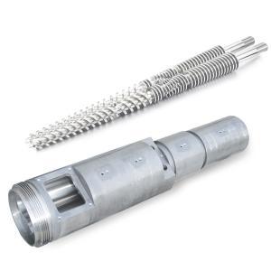 Quality Kmd63 Conical Twin Screw Barrel 0.5-0.8mm For UPVC Extruder Machine wholesale