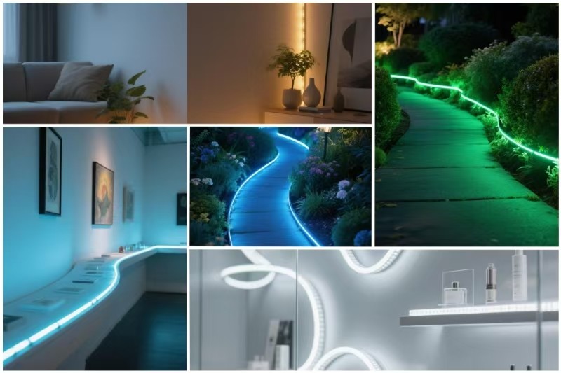 Long Cascade Flexible LED Strip Lights Custom SMD 2835 60 / 120 LED Lights
