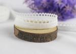 Delicate Milk Silk Water Soluble Lace Trim / Scalloped Lace Ribbon Eco Friendly