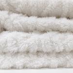 White Blanket Plush Shu Velveteen Fabric 270 GSM Soft Sherpa For Winter Pajamas