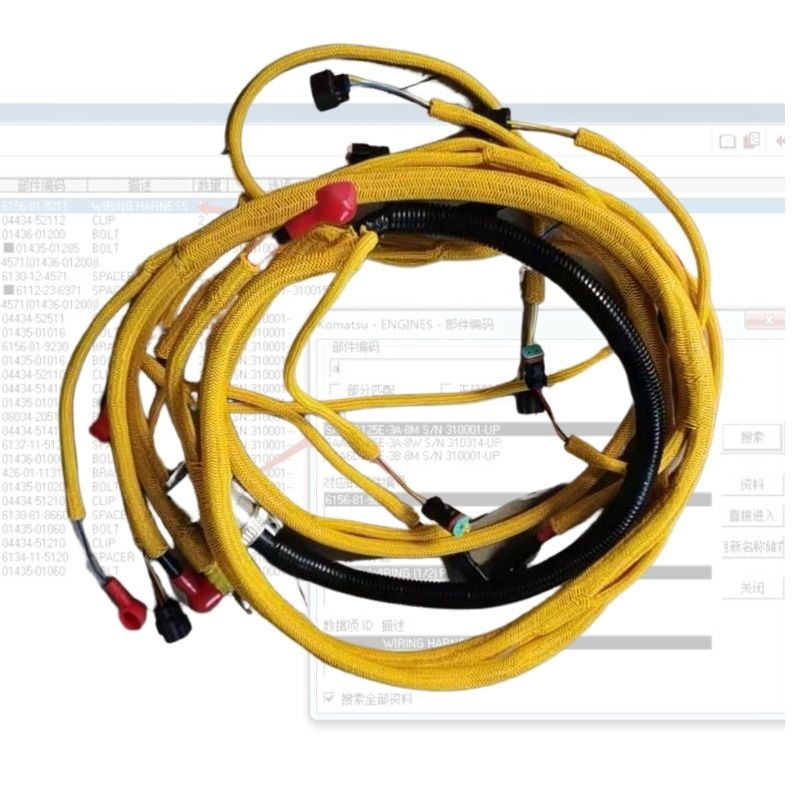 Excavator Engine Parts PC400-7 Wiring Harness 6156-81-9211 Engine Harness