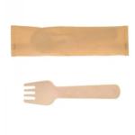 160 mm 100% disposable wooden knife fork spoon brown napkin pepper wrapped
