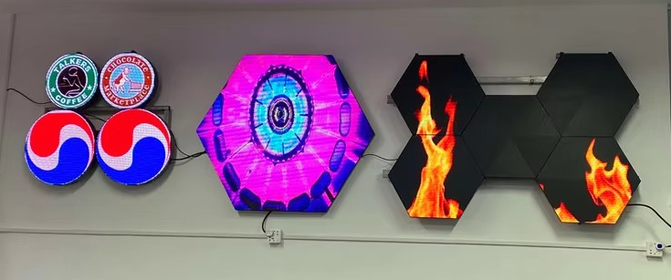 Hexagonal LED display