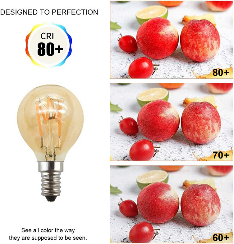 G45 Warm LED Filament Bulb E27 2700K 220V Antique Vintage
