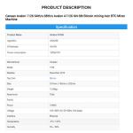 Avalon Miner 1166 64th 68th , Canaan Avalonminer Bitcoin Mining Machine