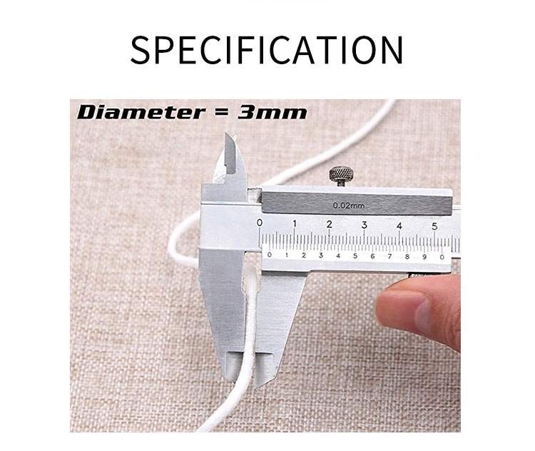 3MM 5MM Spandex & Chinlon Material For Disposable Flat & Round Elastic Earloop Rope