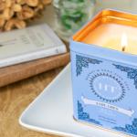 Home Bar Decoration Scented Tin Candles With Metal Lids Hand Painted Glassware