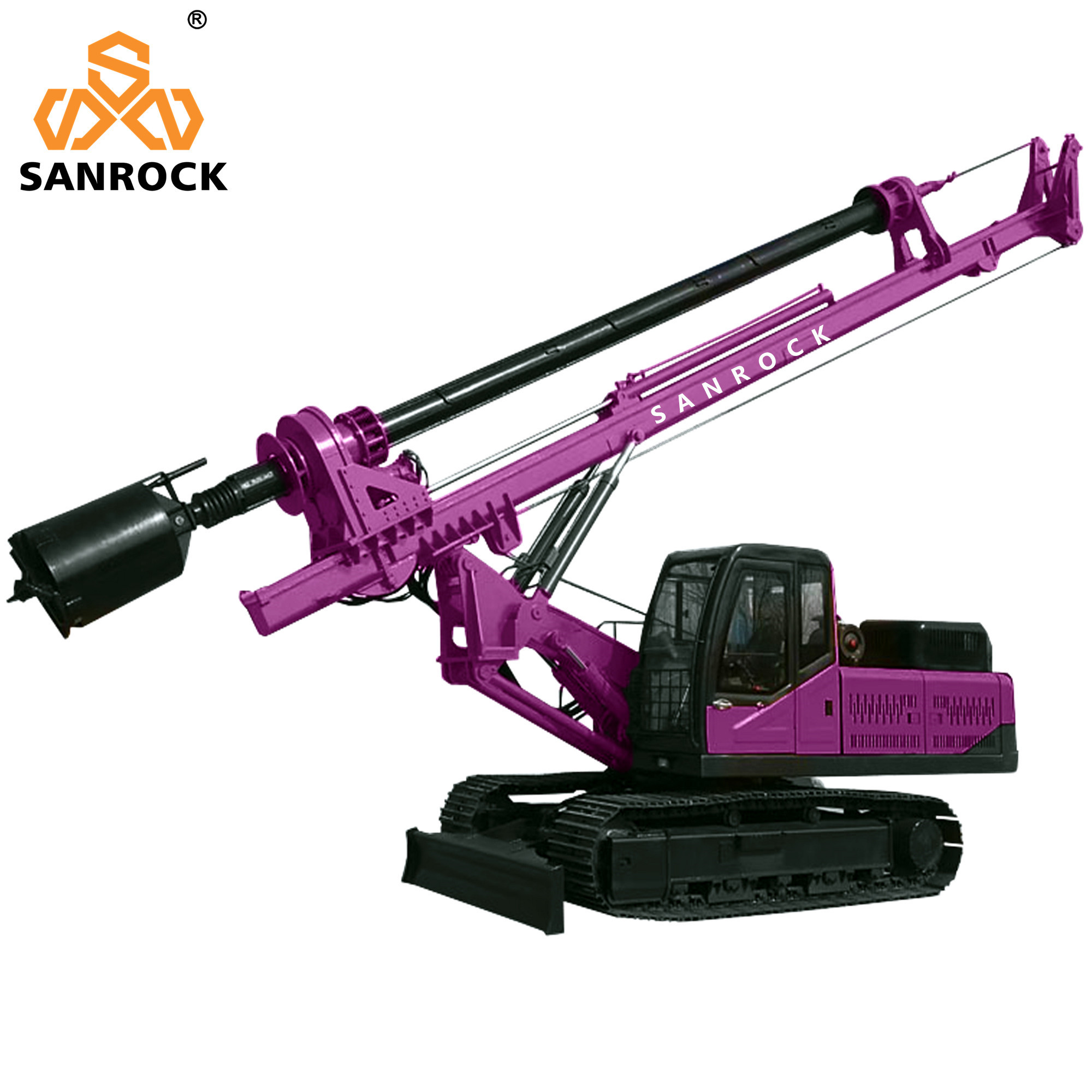 Crawler Rotary Drilling Rig Machine Hydraulic Auger Borehole For Sale
