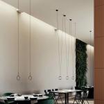 Italian Designer Metal Circular Ring Lamp Restaurant Bar Studio Creative Ring