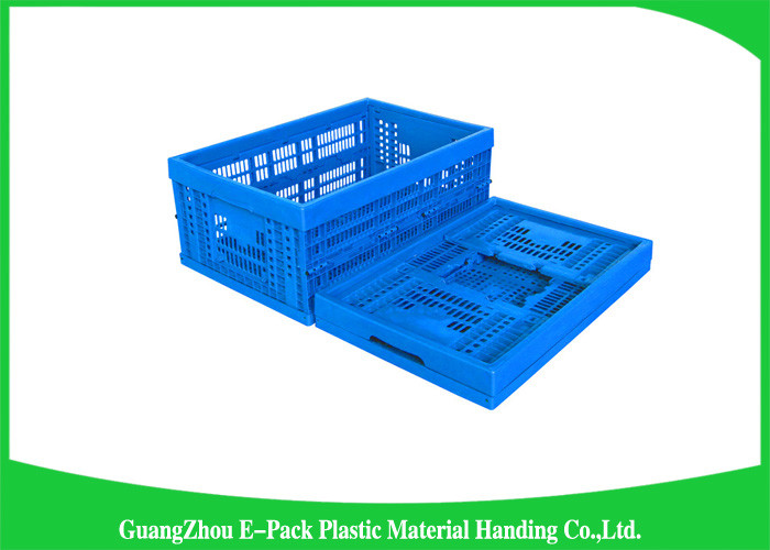 Household Stackable Folding Plastic Crates Space Saving Convenience Stores