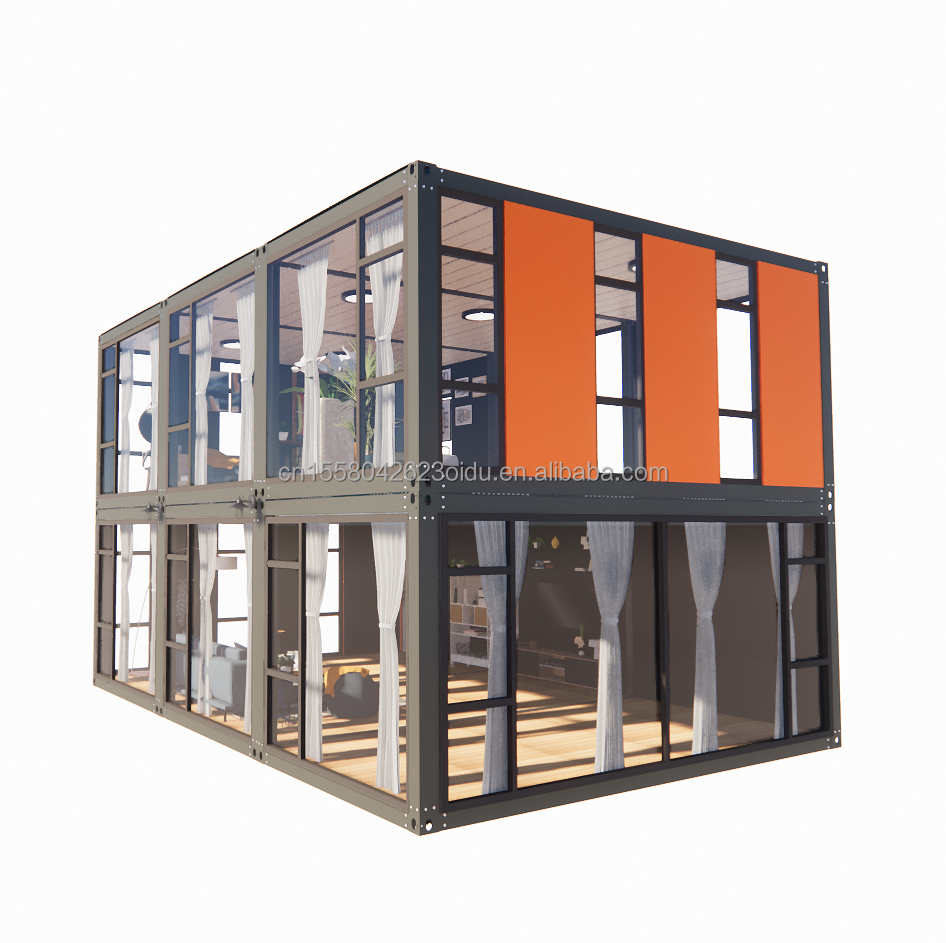 Hotel Flat Pack Steel Product Modern Design Fabricated Apartment by Cbox Luxury Two-Layer Portable Container House