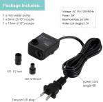 1.7ft 53GPH Silent Submersible Water Pump